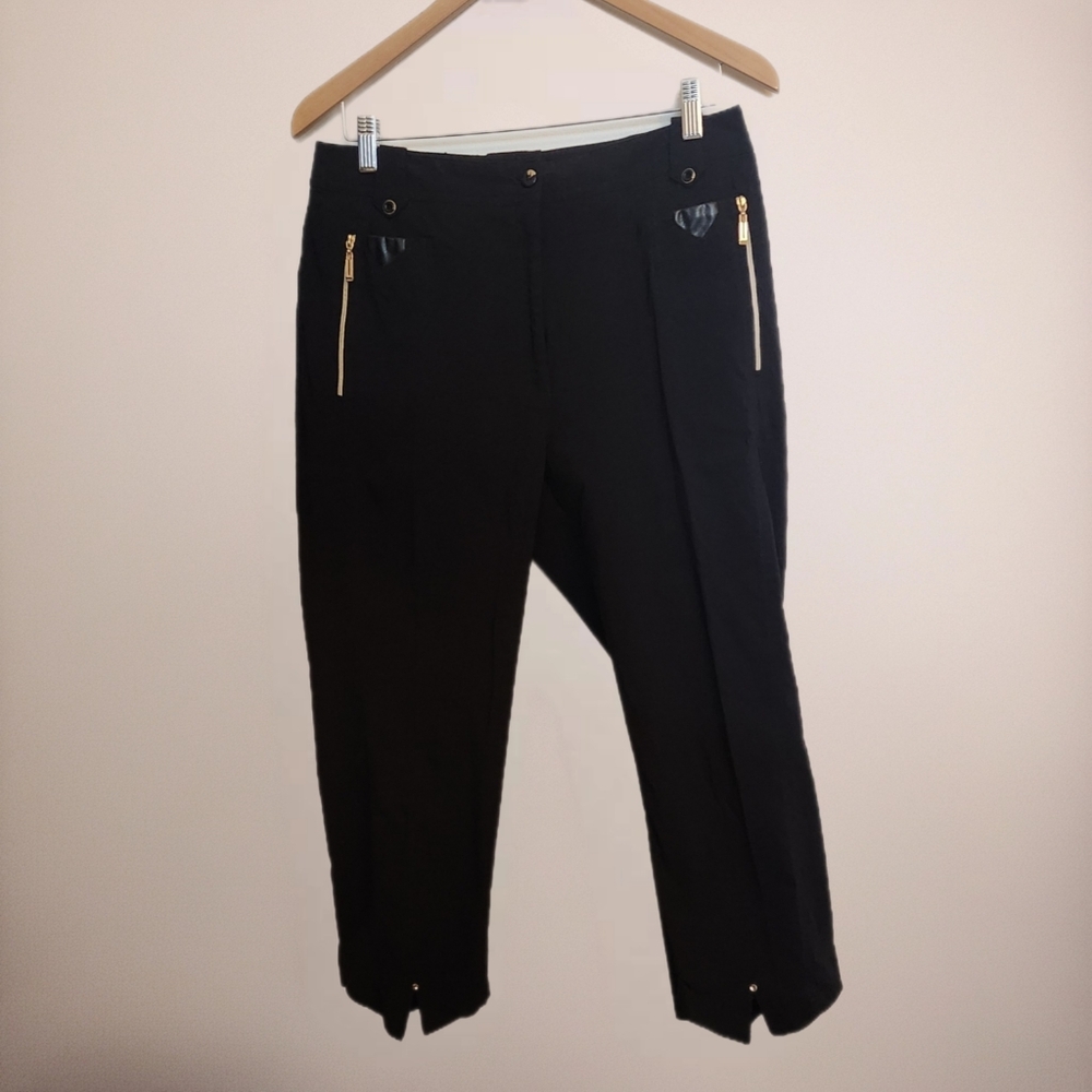 Jamie Sadock Black Pants with Gold Zippers